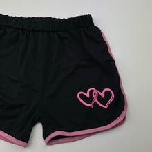 Load image into Gallery viewer, Girls black, lightweight shorts, elasticated, GUC, size 7,  
