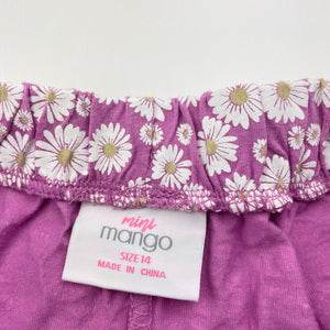 Girls Mango, floral cotton shorts, elasticated, EUC, size 14,  
