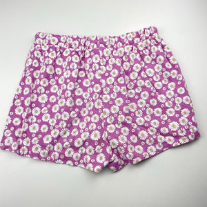 Girls Mango, floral cotton shorts, elasticated, EUC, size 14,  
