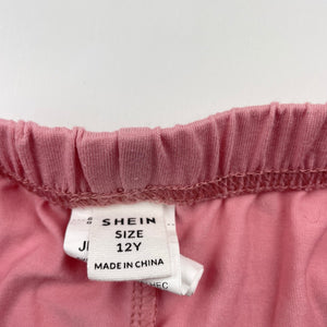 Girls SHEIN, pink pyjama shorts, elasticated, EUC, size 12,  