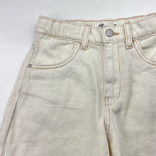 Load image into Gallery viewer, Girls Cotton On, cream denim shorts, adjustable, EUC, size 8,  
