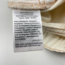 Load image into Gallery viewer, Girls Cotton On, cream denim shorts, adjustable, EUC, size 8,  