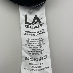 Boys LA Gear, black fleece-lined shorts, elasticated, EUC, size 8,  