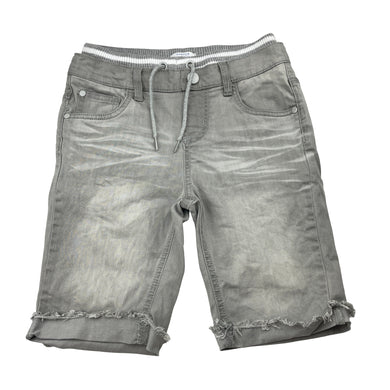 Boys Pumpkin Patch, grey stretch denim shorts, elasticated, EUC, size 9,  