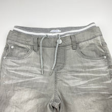 Load image into Gallery viewer, Boys Pumpkin Patch, grey stretch denim shorts, elasticated, EUC, size 9,  