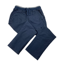 Load image into Gallery viewer, Boys Target, navy stretch cotton chino pants, elasticated, inside leg: 46.5cm, EUC, size 4,  