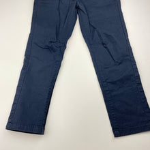 Load image into Gallery viewer, Boys Target, navy stretch cotton chino pants, elasticated, inside leg: 46.5cm, EUC, size 4,  