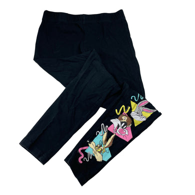 Girls Warner Bros, black leggings, inside leg: 57cm, FUC, size 10,  
