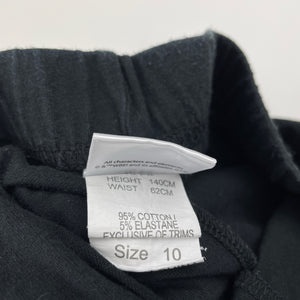 Girls Warner Bros, black leggings, inside leg: 57cm, FUC, size 10,  