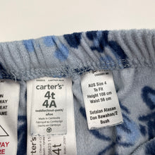 Load image into Gallery viewer, Boys Carter&#39;s, fleece winter pyjama pants / bottoms, GUC, size 4,  