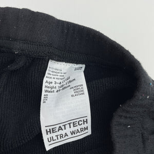 Unisex Uniqlo, HEATTECH ultra warm lighweight pants, elasticated, inside leg: 40cm, GUC, size 3-4,  