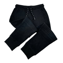 Load image into Gallery viewer, Boys Anko, black fleece-lined track pants, inside leg: 41cm, GUC, size 5,  
