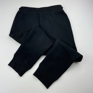 Boys Anko, black fleece-lined track pants, inside leg: 41cm, GUC, size 5,  