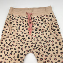 Load image into Gallery viewer, Girls Baby Berry, animal print fleece-lined track pants, elasticated, FUC, size 2,  