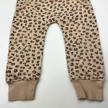 Load image into Gallery viewer, Girls Baby Berry, animal print fleece-lined track pants, elasticated, FUC, size 2,  