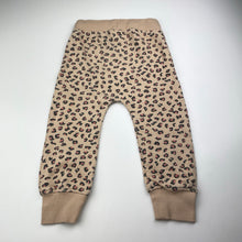 Load image into Gallery viewer, Girls Baby Berry, animal print fleece-lined track pants, elasticated, FUC, size 2,  