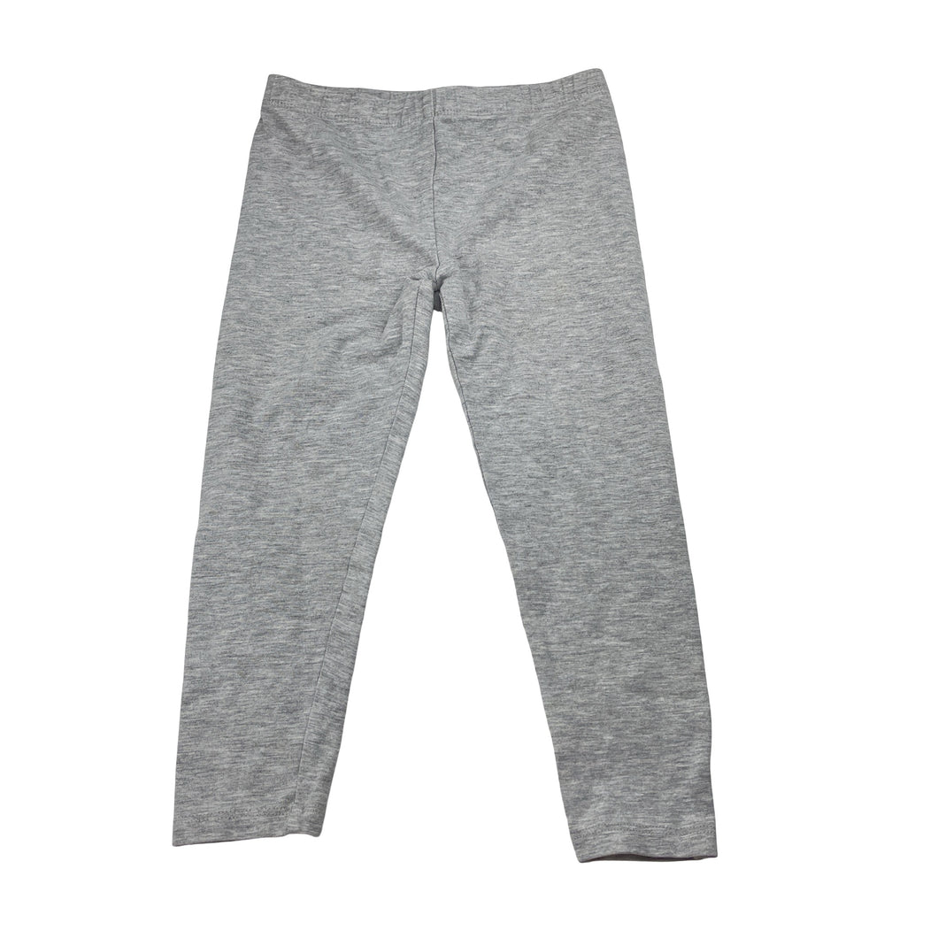 Girls Target, grey marle stretchy leggings, inside leg: 32cm, EUC, size 3,  