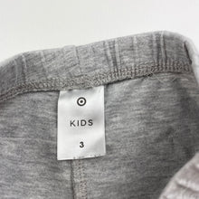Load image into Gallery viewer, Girls Target, grey marle stretchy leggings, inside leg: 32cm, EUC, size 3,  