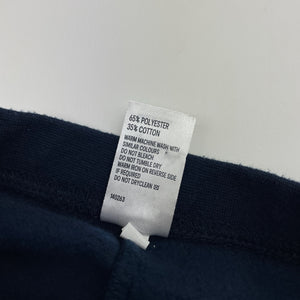 Girls Anko, navy fleece-lined track pants, inside leg: 35cm, EUC, size 3,  