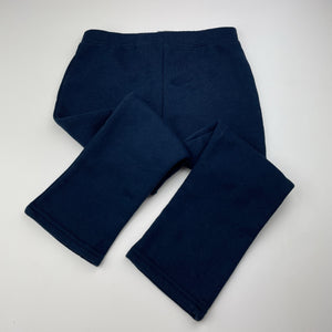 Girls Anko, navy fleece-lined track pants, inside leg: 35cm, EUC, size 3,  