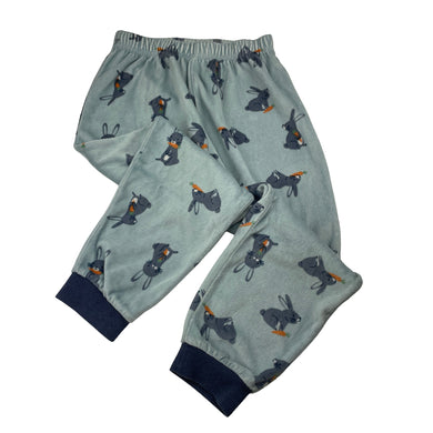 Unisex Anko, fleece pyjama pants/bottoms, rabbits, GUC, size 5,  