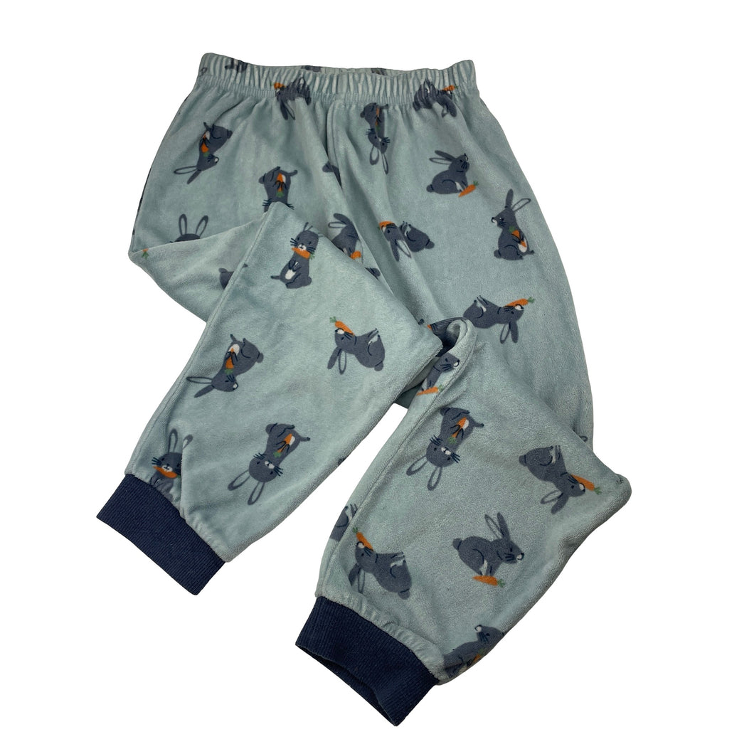 Unisex Anko, fleece pyjama pants/bottoms, rabbits, GUC, size 5,  