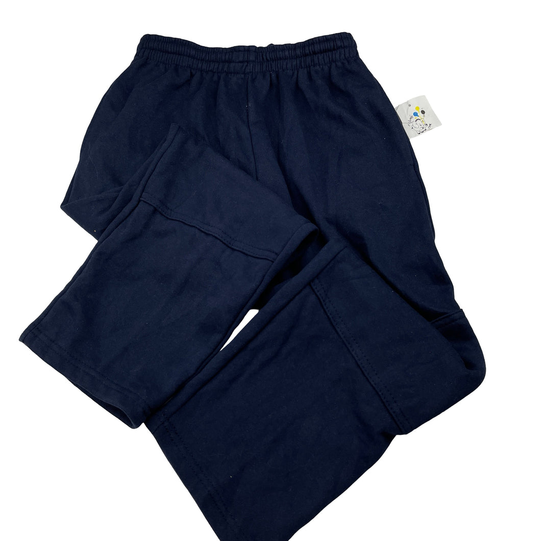 Unisex It's Jumbo Time, vintage, navy fleece-lined track pants, inside leg: 48.5cm, NEW, size 8,  