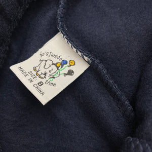Unisex It's Jumbo Time, vintage, navy fleece-lined track pants, inside leg: 48.5cm, NEW, size 8,  