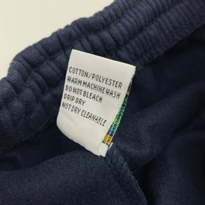 Unisex It's Jumbo Time, vintage, navy fleece-lined track pants, inside leg: 48.5cm, NEW, size 8,  