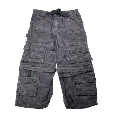 Boys Pumpkin Patch, convertible cotton cargo pants / shorts, adjustable, inside leg: 31cm, FUC, size 2,  
