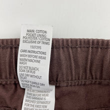 Load image into Gallery viewer, Boys Brilliant Basics, brown cotton pants, elasticated, inside leg: 47.5cm, EUC, size 5,  