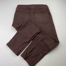 Load image into Gallery viewer, Boys Brilliant Basics, brown cotton pants, elasticated, inside leg: 43.5cm, EUC, size 4,  