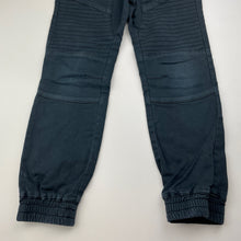 Load image into Gallery viewer, Boys Cotton On, navy stretch cotton casual pants, elasticated, wash fade, FUC, size 5,  