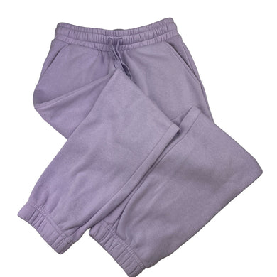 Girls Anko, purple fleece-lined track pants, elasticated, inside leg: 59cm, FUC, size 10,  