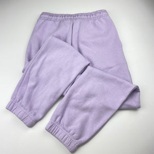Girls Anko, purple fleece-lined track pants, elasticated, inside leg: 59cm, FUC, size 10,  