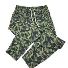 Load image into Gallery viewer, Boys camo print, casual pants, elasticated, waist: 31.5cm across, inside leg: 58cm, GUC, size 10,  