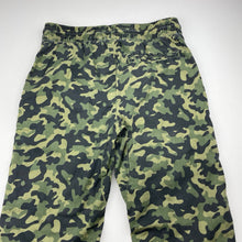 Load image into Gallery viewer, Boys camo print, casual pants, elasticated, waist: 31.5cm across, inside leg: 58cm, GUC, size 10,  