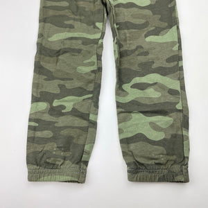 Boys Carter's, khaki camo print cotton pants, elasticated, inside leg: 38.5cm, EUC, size 4,  