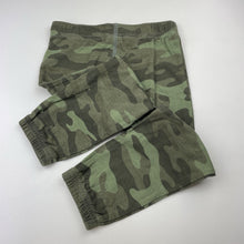 Load image into Gallery viewer, Boys Carter&#39;s, khaki camo print cotton pants, elasticated, inside leg: 38.5cm, EUC, size 4,  