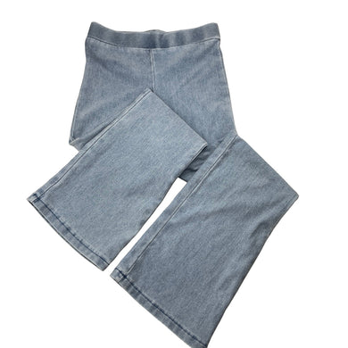 Girls H&M, stretchy lightweight denim pants, elasticared, inside leg: 52cm, GUC, size 7,  