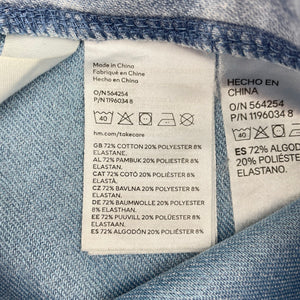 Girls H&M, stretchy lightweight denim pants, elasticared, inside leg: 52cm, GUC, size 7,  