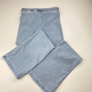 Girls H&M, stretchy lightweight denim pants, elasticared, inside leg: 52cm, GUC, size 7,  