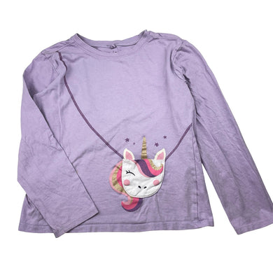 Girls Anko, cotton long sleeve tee / top, unicorn, FUC, size 9,  
