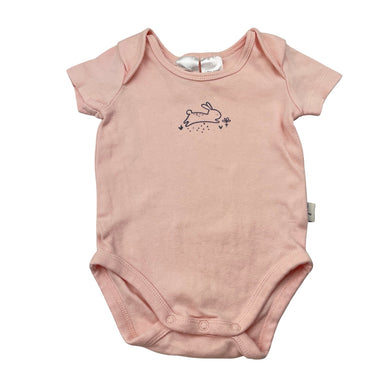 Girls Tiny Little Wonders, organic cotton bodysuit / romper, rabbit, GUC, size 000,  