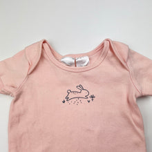 Load image into Gallery viewer, Girls Tiny Little Wonders, organic cotton bodysuit / romper, rabbit, GUC, size 000,  