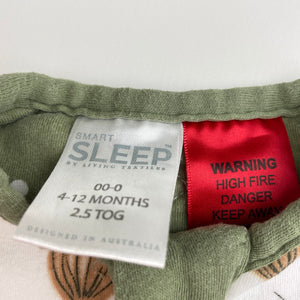 Unisex Living Textiles, 2.5 TOG wadded cotton sleeping bag, wash fade, FUC, size 00-0,  