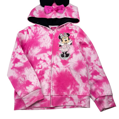 Girls Disney, Minnie Mouse fleece-lined zip hoodie sweater, FUC, size 6,  