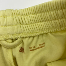 Load image into Gallery viewer, Girls Zara, yellow &amp; white shorts, elasticated, GUC, size 10,  