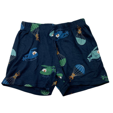 Boys Anko, navy pyjama shorts, helicopters, EUC, size 2,  