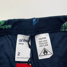 Load image into Gallery viewer, Boys Anko, navy pyjama shorts, helicopters, EUC, size 2,  